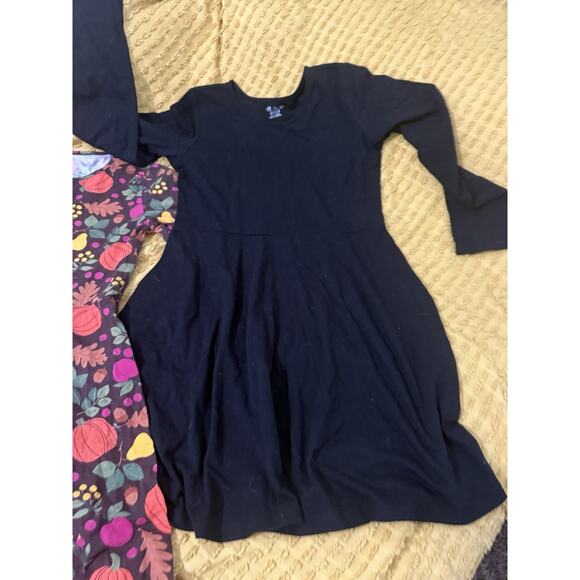 Girls Two-Piece Dress Set NEW Fall Winter Pumpkin Black Solid TCP size 16 - Picture 3 of 4